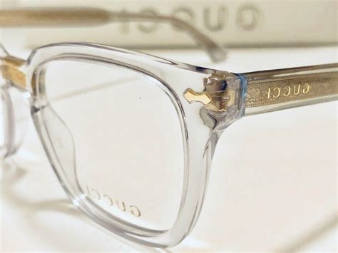 gucci clear gold glasses|Gucci oversized prescription glasses.